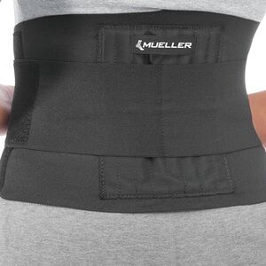 NWOT Mueller Black Back Brace with 8 Compression Springs Adjustable Unisex